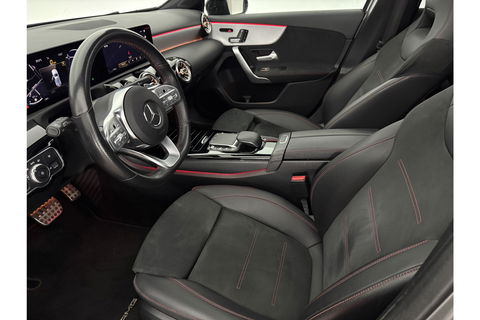 Mercedes-Benz A-Klasse 180 AMG Night Pakket Pano Multibeam LED Sfeerverl. Virtual Burmester Memory Seat Camera Cruise Clima 18"LMV Navi PDC