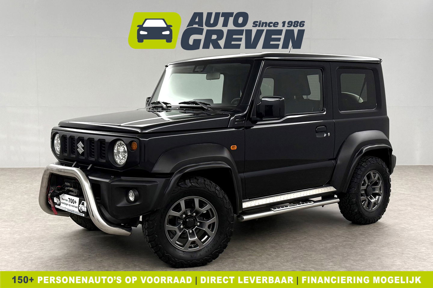 Suzuki Jimny 1.5 Allgrip 4x4 Airco Bullbar Lier Trekhaak Camera Cruise Navi LED Sidebars 4 Persoons 15"LMV