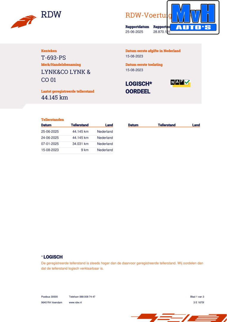 Lynk & Co 01 1.5 Hybride|ZWARTE.HEMEL|LEER|262PK|360°CAM|NAP