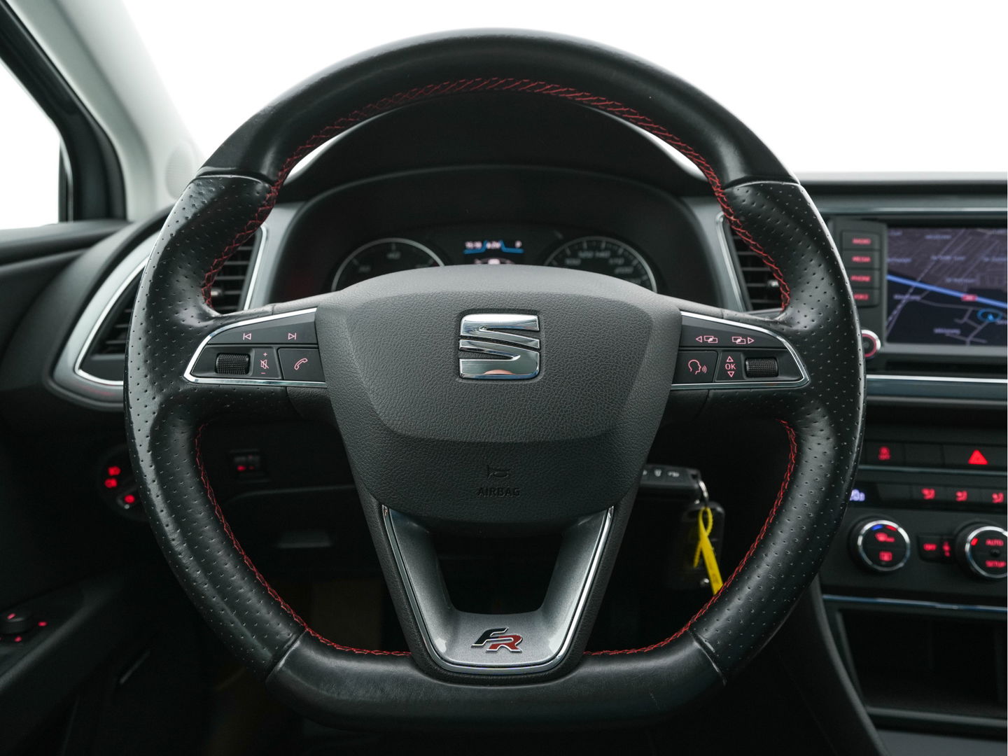 SEAT Leon 2.0 TDI FR Connect Aut. *LEATHER-MICROFIBRE | NAVI-FULLMAP | SPORT-SEATS | SEAT-SOUND | AMBIENT-LIGHT |  ECC | SHIFT-PADDLES | PDC | CRUISE | 17''ALU*