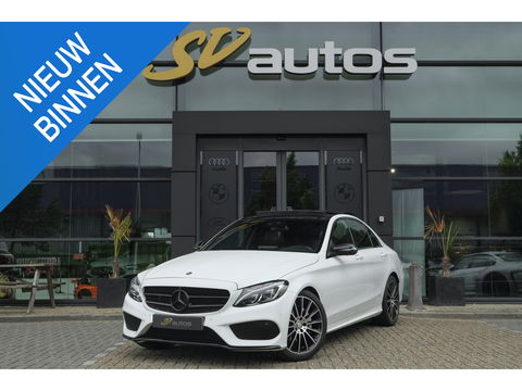 Mercedes-Benz C-Klasse C200 AMG 184pk Panoramadak Burmester Night pakket 19" LMV Command Full led