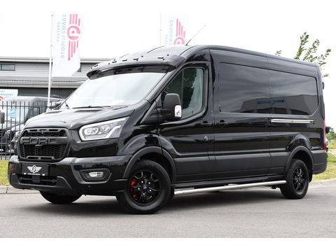 Ford Transit 350 2.0 TDCI L3H2 Black Edition Limited Cruise, Camera, Carplay, 185PK, 2 x Schuifdeur, Trekhaak, Xenon, Uniek!
