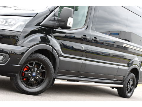 Ford Transit 350 2.0 TDCI L3H2 Black Edition Limited Cruise, Camera, Carplay, 185PK, 2 x Schuifdeur, Trekhaak, Xenon, Uniek!