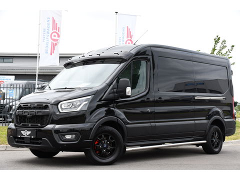 Ford Transit 350 2.0 TDCI L3H2 Black Edition Limited Cruise, Camera, Carplay, 185PK, 2 x Schuifdeur, Trekhaak, Xenon, Uniek!