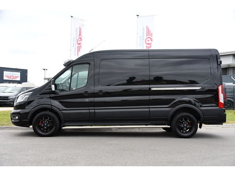 Ford Transit 350 2.0 TDCI L3H2 Black Edition Limited Cruise, Camera, Carplay, 185PK, 2 x Schuifdeur, Trekhaak, Xenon, Uniek!