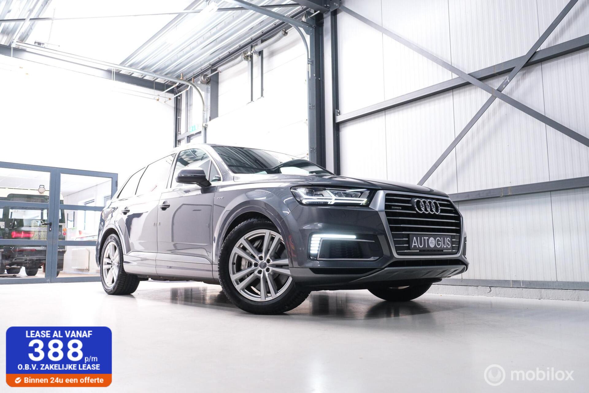 Audi Q7 3.0 TDI e-tron quattro S-Line 373 pk | Luchtvering | Rijklaarprijs | Daytona Grijs | Plug in hybrid | NL auto NAP |