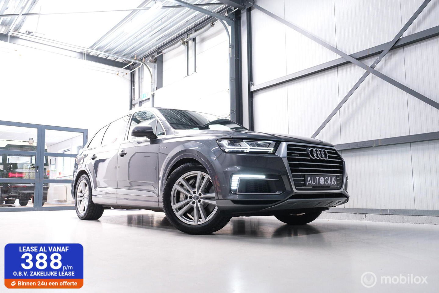 Audi Q7 3.0 TDI e-tron quattro S-Line 373 pk | Luchtvering | Rijklaarprijs | Daytona Grijs | Plug in hybrid | NL auto NAP |