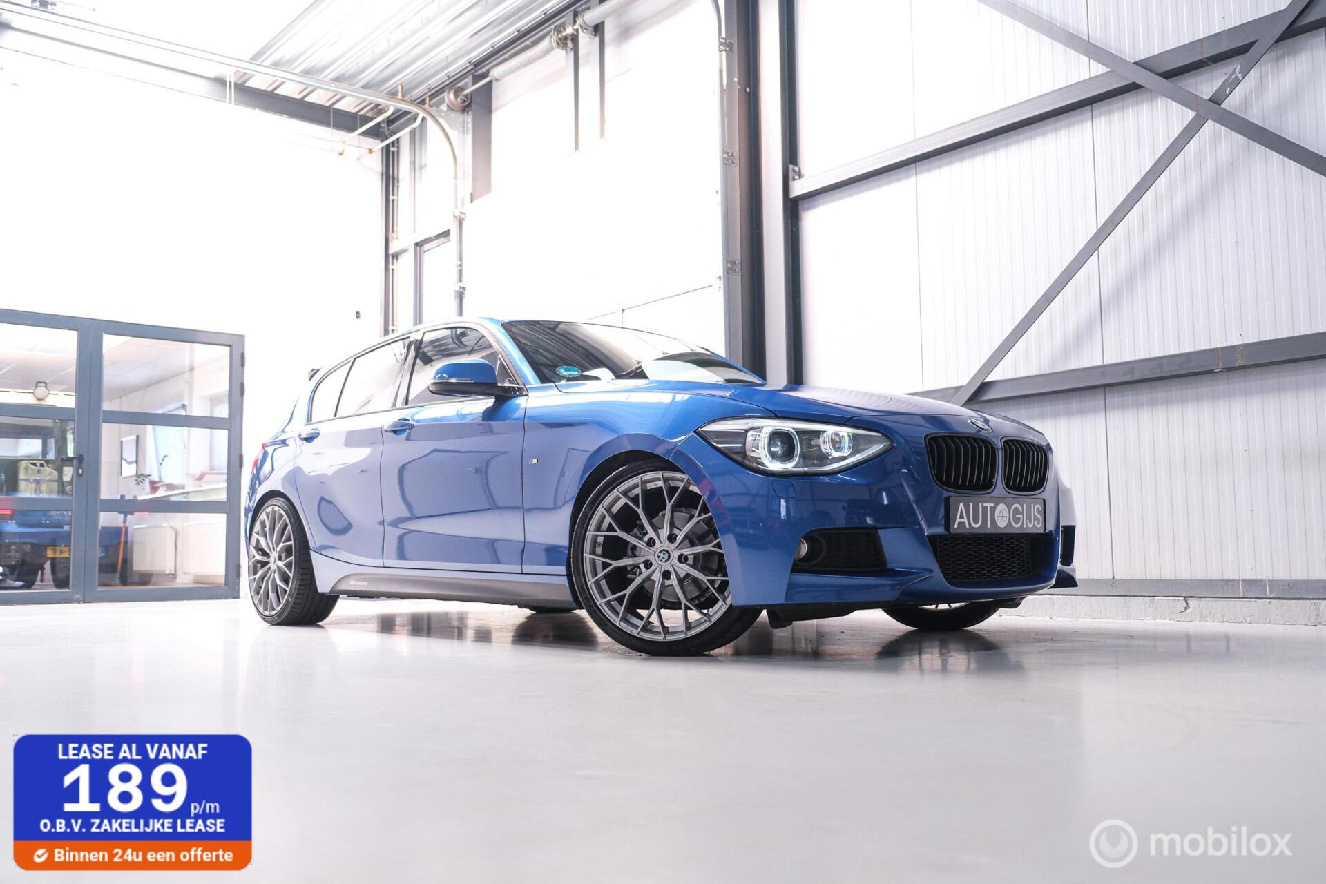 BMW 1-serie 116i M Sport | Estoril blue | Alcantara | LED | M performance | unieke auto | NAP orig NL | Trekhaak | 19 inch |