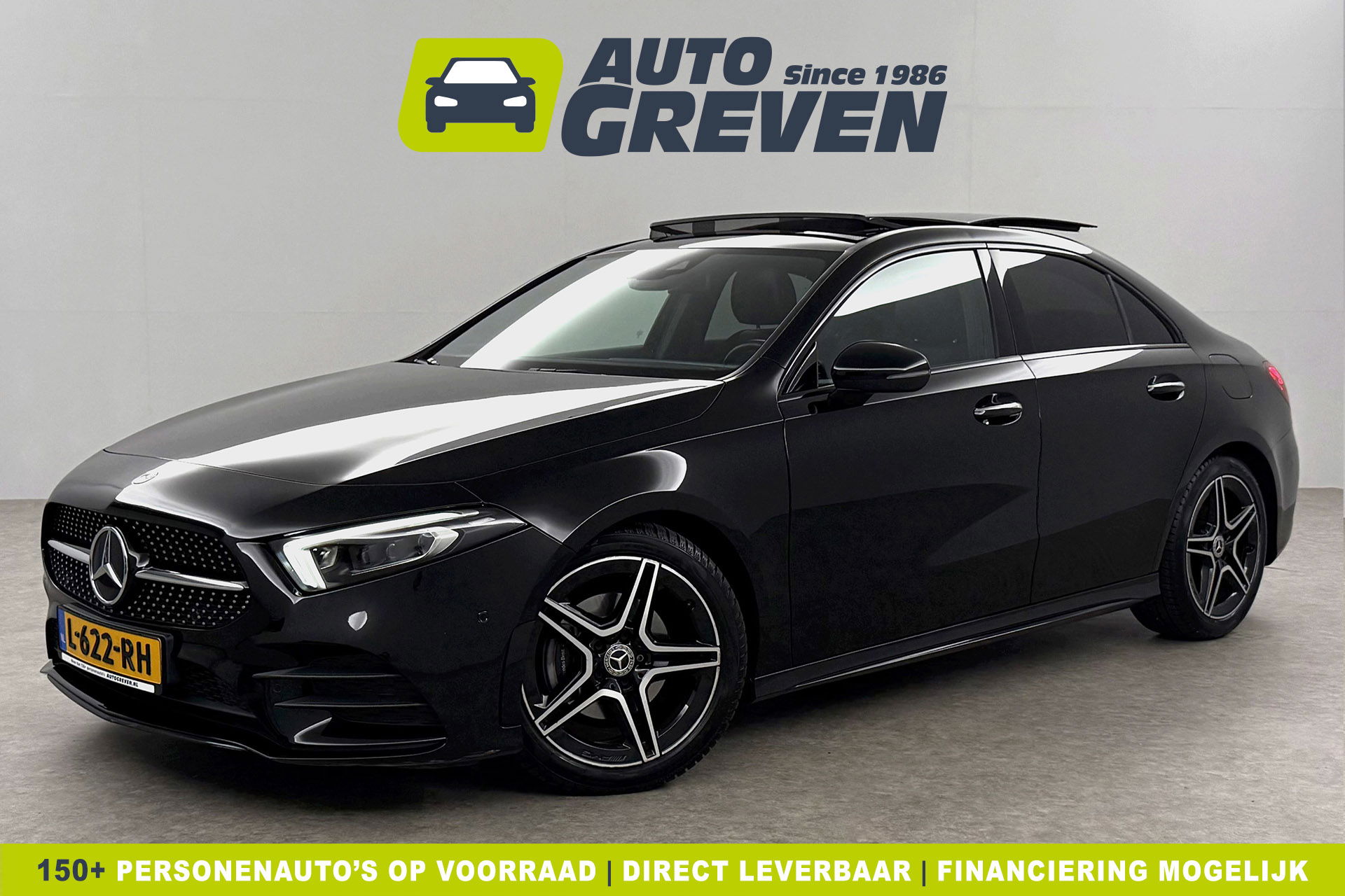 Mercedes-Benz A-Klasse 180 AMG Pano Sfeerverl. Burmester Camera Virtual LED Memory Clima Cruise Navi PDC 18''LMV