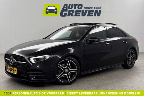 Mercedes-Benz A-Klasse 180 AMG Pano Sfeerverl. Burmester Camera Virtual LED Memory Clima Cruise Navi PDC 18''LMV