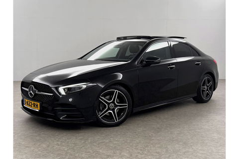Mercedes-Benz A-Klasse 180 AMG Pano Sfeerverl. Burmester Camera Virtual LED Memory Clima Cruise Navi PDC 18''LMV