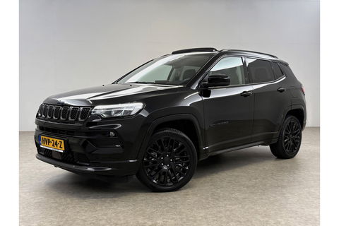 Jeep Compass 4xe 239PK Plug-in Hybrid Electric S Pano LED Carplay Virtual Camera Clima Cruise Navi PDC 19''LMV Stuur/Stoelverwarming