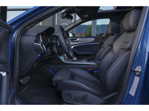 Audi A6 Avant 50 TFSIe 300pk Quattro S-line Facelift Panoramadak Bang&Olufsen *BTW* Trekhaak elec. Ascari blauw S6 diffusor Black pack
