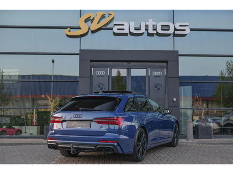 Audi A6 Avant 50 TFSIe 300pk Quattro S-line Facelift Panoramadak Bang&Olufsen *BTW* Trekhaak elec. Ascari blauw S6 diffusor Black pack