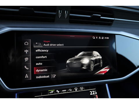 Audi A6 Avant 50 TFSIe 300pk Quattro S-line Facelift Panoramadak Bang&Olufsen *BTW* Trekhaak elec. Ascari blauw S6 diffusor Black pack
