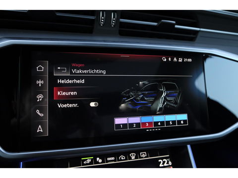 Audi A6 Avant 50 TFSIe 300pk Quattro S-line Facelift Panoramadak Bang&Olufsen *BTW* Trekhaak elec. Ascari blauw S6 diffusor Black pack