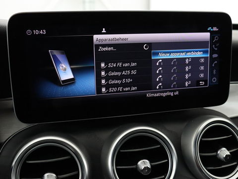 Mercedes-Benz C-Klasse 180 Business Solution AMG | Stoelverwarming | 360 Camera | Trekhaak | Digital Cockpit | Leder/Alcantara | Full LED | Navigatie | Park Assist