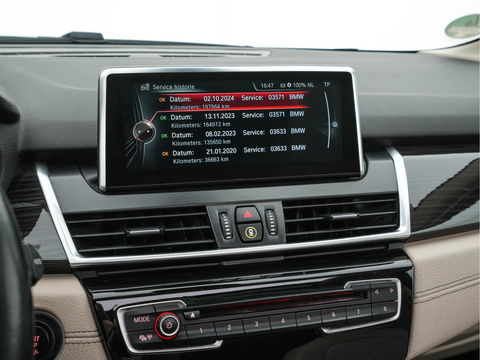 BMW 2 Serie Gran Tourer 218D High Executive Luxury-Line 7-Pers Aut. *PANO | NAVI-FULLMAP | LUXURY-LEATHER | FULL-LED | ECC | KEYLESS | HEATED-COMFORTSEATS | SHIFT-PADDLES | AMBIENT-LIGHT | CAMERA | HEAD UP | PDC | TOWBAR | 17"ALU*
