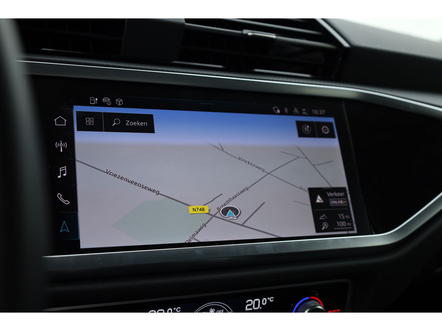 Audi Q3 45 TFSI e S-Line | Navi | Adapt. Cruise | Elek. Trekhaak | Keyless | Apple CarPlay | Dodehoek