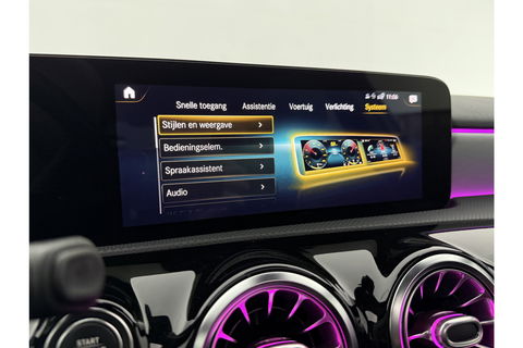 Mercedes-Benz A-Klasse 250 e AMG 235PK Pano Sfeer Trekhaak Virtual LED Camera Carplay Memory Clima Cruise Navi PDC 18"LMV