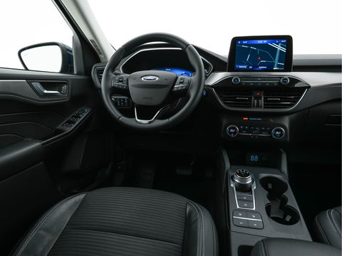 Ford Kuga 2.5 PHEV Titanium X (INCL-BTW) *LEATHER-MICROFIBRE | FULL-LED | DIGI-COCKPIT | ADAPTIVE-CRUISE | BLINDSPOT | PARK-PILOT | CAMERA | NAVI-FULLMAP | HEATED-COMFORT-SEATS | CARPLAY | DAB | LANE-ASSIST | 17"ALU*