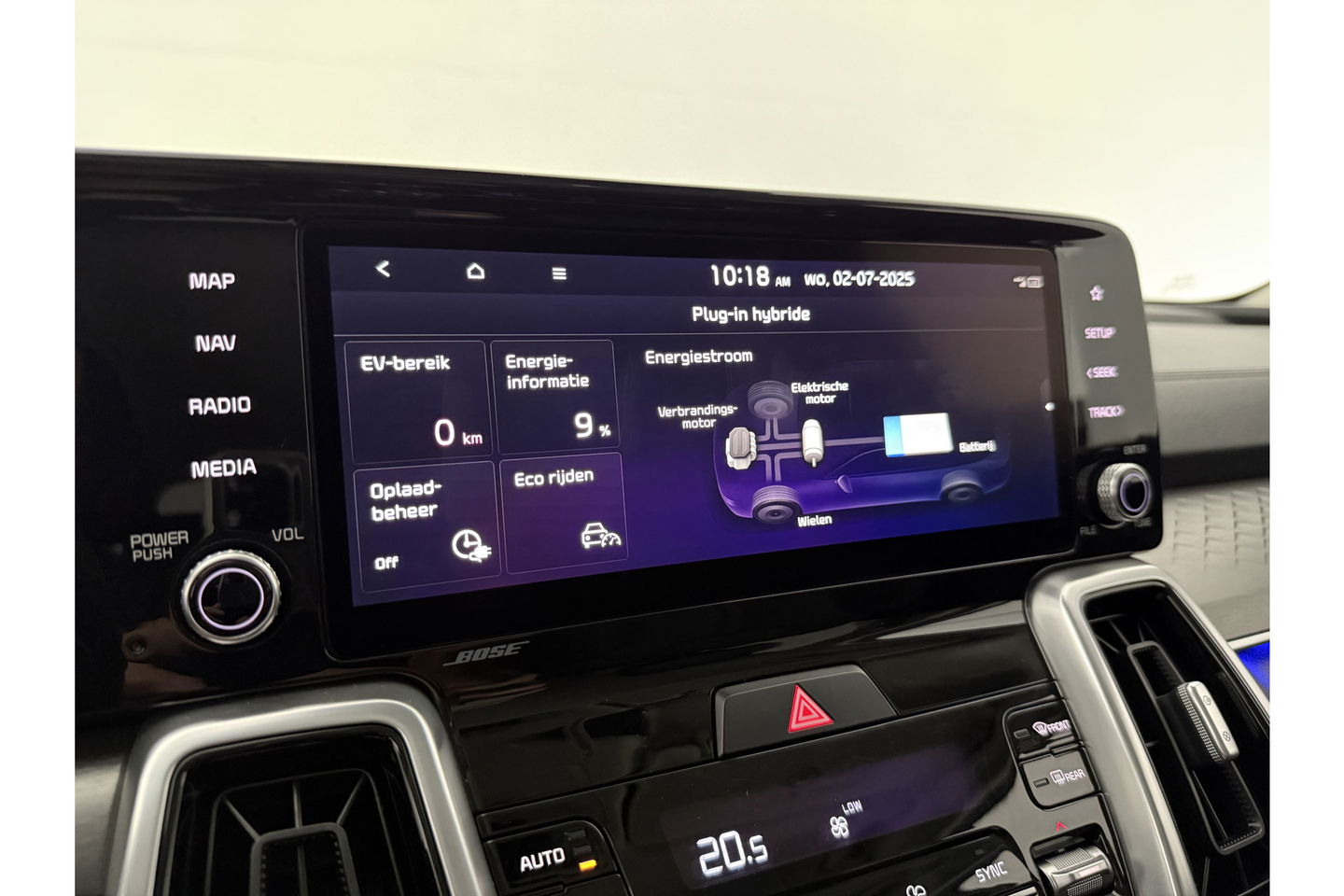 Kia Sorento 1.6 T-GDI Plug-in Hybrid 4WD Dynamic 210PK Sfeer Camera Bose Carplay LED Virtual Leder Navi Clima Cruise 19"LMV PDC