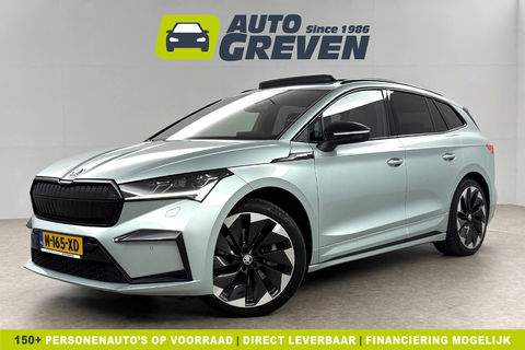 Škoda Enyaq 80 Sportline | ELEKTRISCH | 204PK Pano Sfeer Carplay Head up Display LED Trekhaak Virtual Navi Clima Cruise 21"LMV PDC