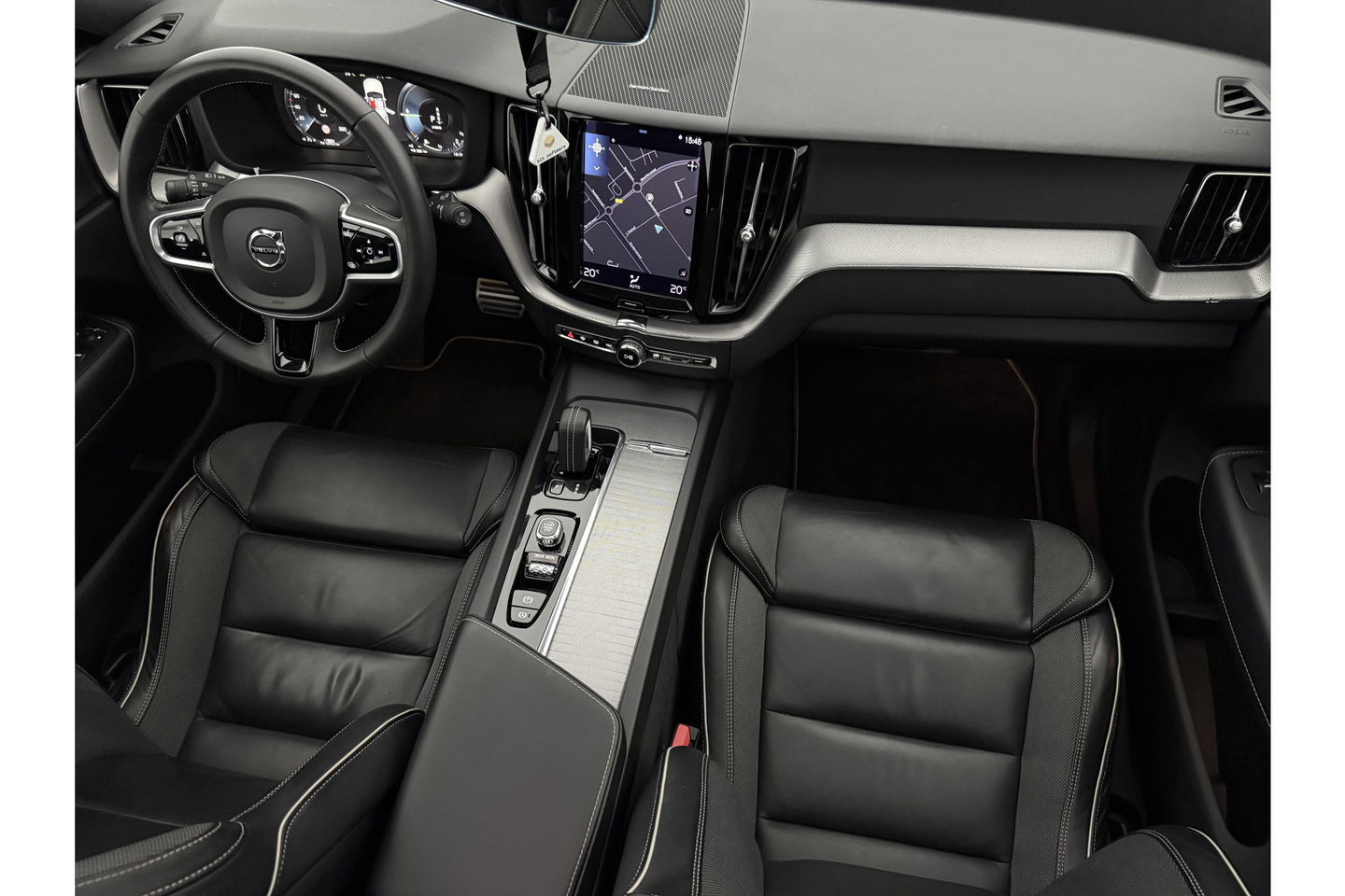 Volvo XC60 2.0 T6 Recharge 340PK Plug-in Hybrid AWD R-design Pano LED H/K Virtual Carlpay Camera Memory Clima Cruise Navi PDC 21''LMV