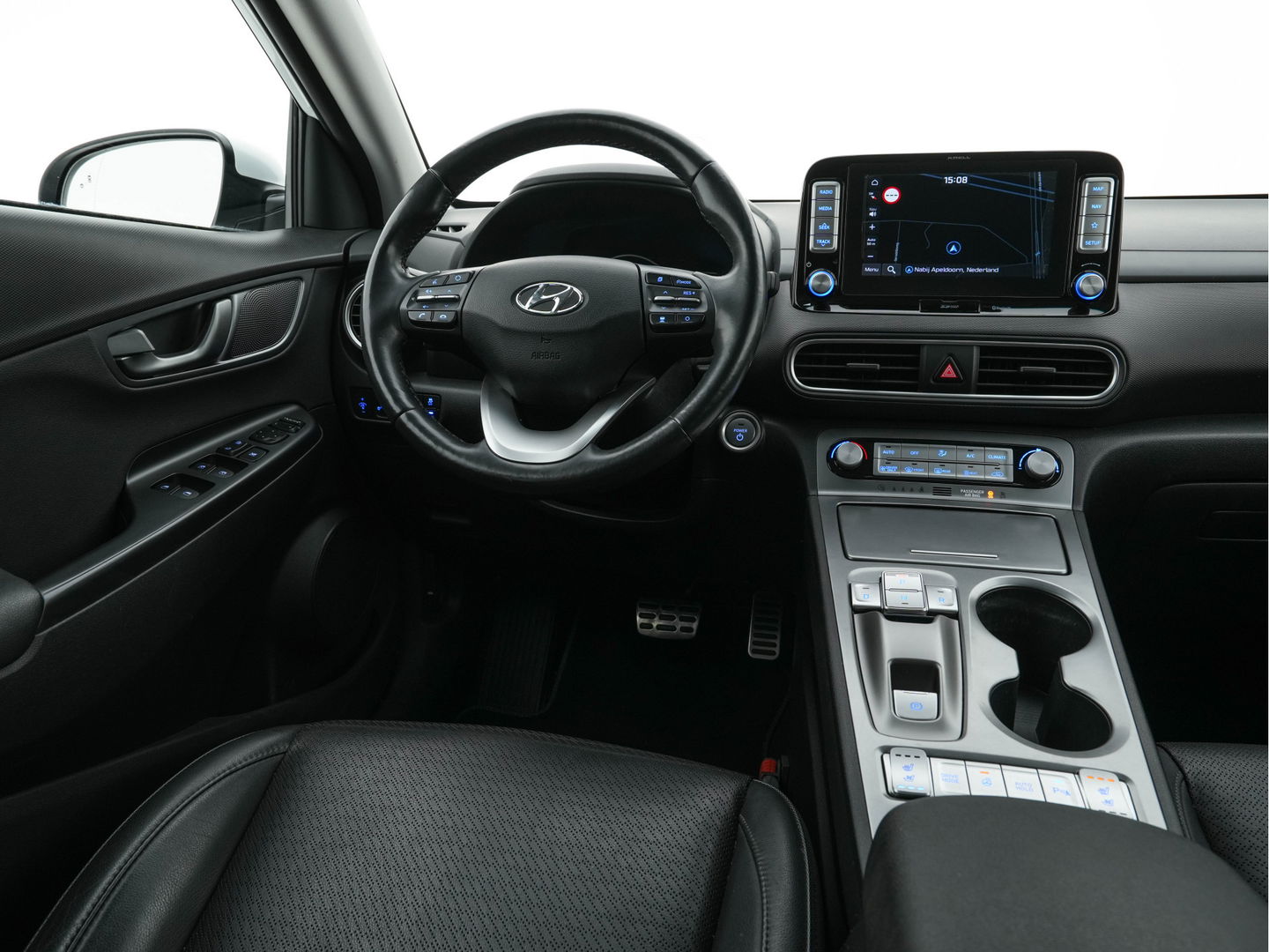 Hyundai KONA EV Premium 64 kWh (INCL-BTW) *FULL-LEATHER | HEAD-UP | FULL-LED | NAVI-FULLMAP | DAB | ADAPTIVE-CRUISE | KRELL-AUDIO | KEYLESS | CAMERA | BLIND-SPOT | LANE-ASSIST | DIGI-COCKPIT | COMFORT-SEATS | 17''ALU*
