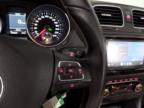 Volkswagen GOLF Cabriolet 1.4 TSI DSG Highline "Automaat" Xenon-LED Apple-Carplay Leer Stoelverwarming Camera Trekhaak DAB+