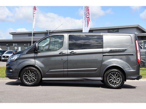 Ford Transit Custom 2.0 TDCI L1H1 Sport DC Camera, Cruise, Carplay, 170PK, Automaat, LED, 2 x Schuifdeur, Trekhaak, Leder, Uniek!