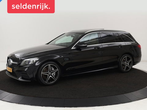 Mercedes-Benz C-Klasse 300e AMG | Stoelventilatie | Panoramadak | Leder | Burmester | Memory | Luchtvering | Carplay | Stoelverwarming | Navigatie | Full LED