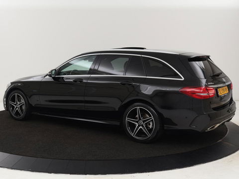 Mercedes-Benz C-Klasse 300e AMG | Stoelventilatie | Panoramadak | Leder | Burmester | Memory | Luchtvering | Carplay | Stoelverwarming | Navigatie | Full LED