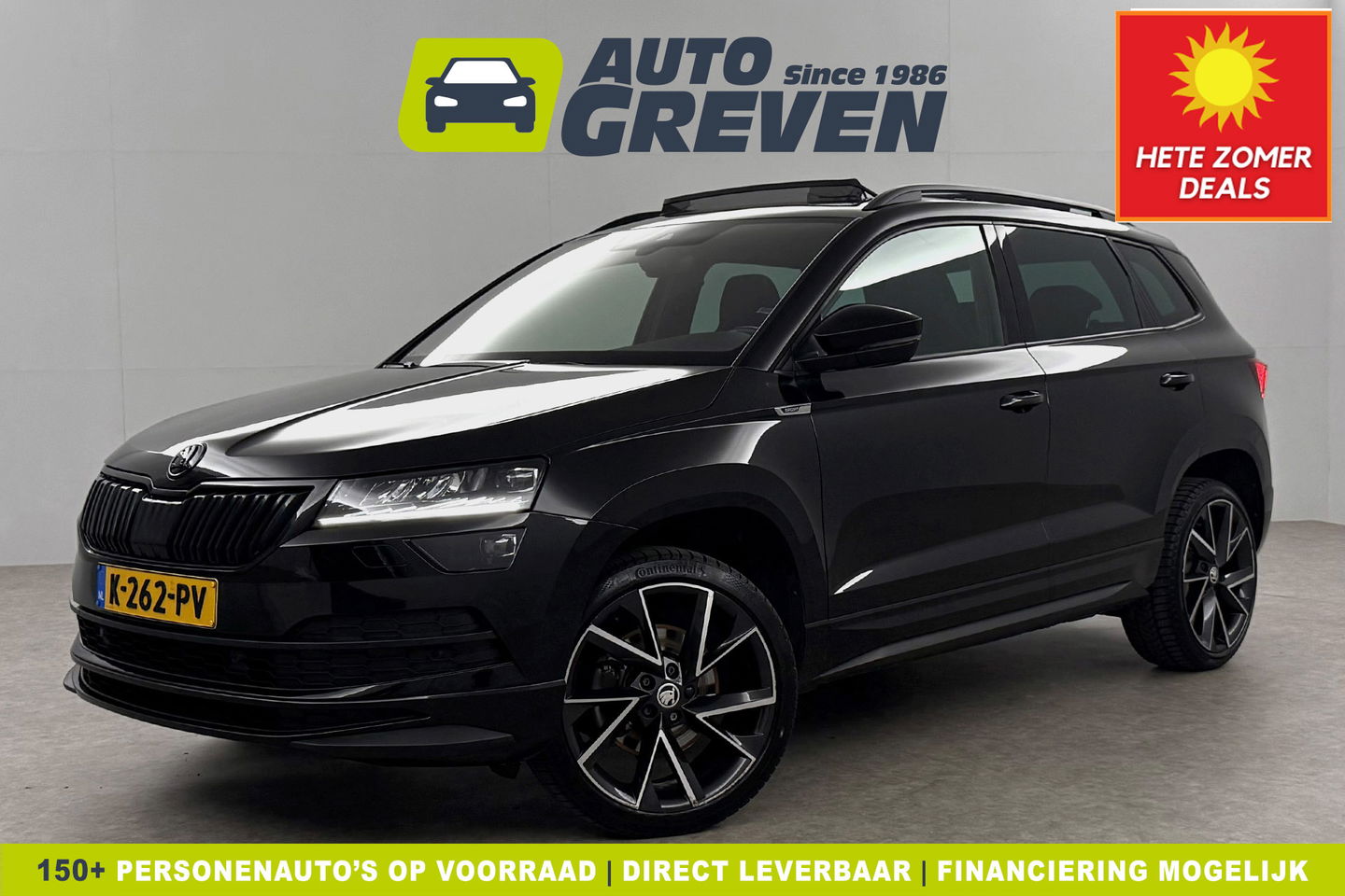 Škoda Karoq 1.5 TSI ACT 150PK Sportline DSG Pano Sfeer Trekhaak LED Virtual Camera Carplay Clima Cruise Navi PDC 19"LMV