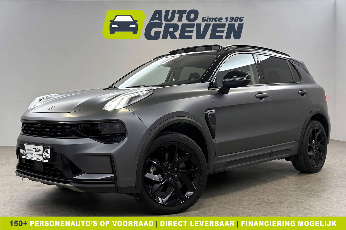 Lynk Co 01 1.5 | UNIEK Matte Grijs | 262PK Pano LED Sfeer 360Camera Memory ACC Virtual Carplay Clima Navi 20"LMV