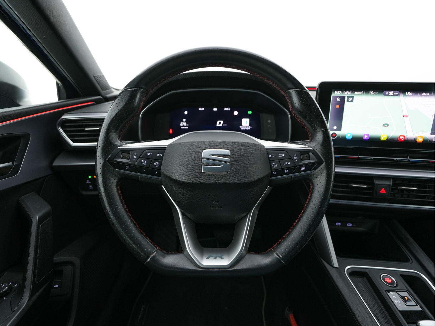SEAT Leon Sportstourer 1.5 eTSI FR Launch Edition Aut. *FULL-LED | DIGI-COCKPIT | NAVI-FULLMAP | LEATHER-MICROFIBRE | CARPLAY | KEYLESS | SHIFT-PADDLES | SPORT-SEATS | HEATED-SEATS | AMBIENT-LIGHT | CAMERA | ECC | PDC | CRUISE | TOWBAR | 17'