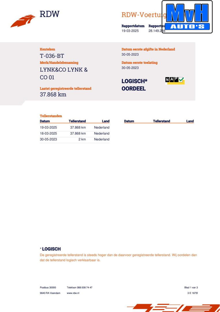 Lynk & Co 01 1.5 Plug-in Hybride|NAP|FULL BLACK|ZWARTE.HEMEL