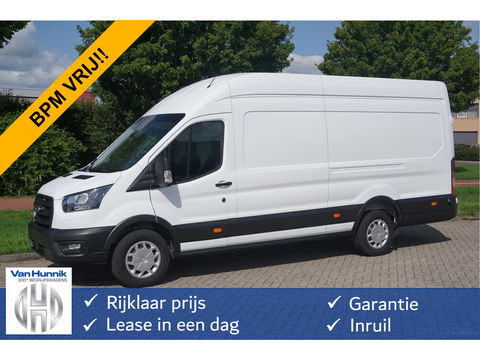 Ford Transit 350L 130PK L4H3 BPM VRIJ!! 12" Sync4 Navi, Trekhaak, Stoel-Stoel!! NR. 437