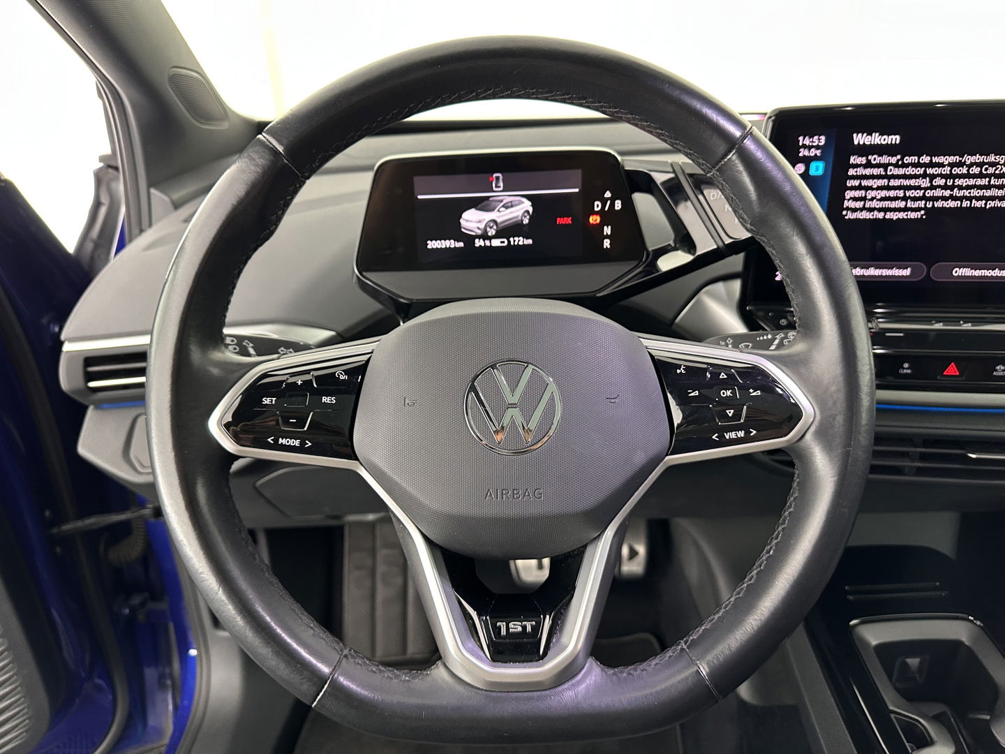 Volkswagen ID.4 First Max 77 kWh [ 3-Fase ] (INCL.BTW) Aut. *PANO | HEAD-UP | 1/2LEATHER | FULL-LED | MEMORY-PACK | TOP-VIEW | BLIND-SPOT | HEATED-SPORTSEATS | DIGI-COCKPIT | DAB+ | 21''ALU*