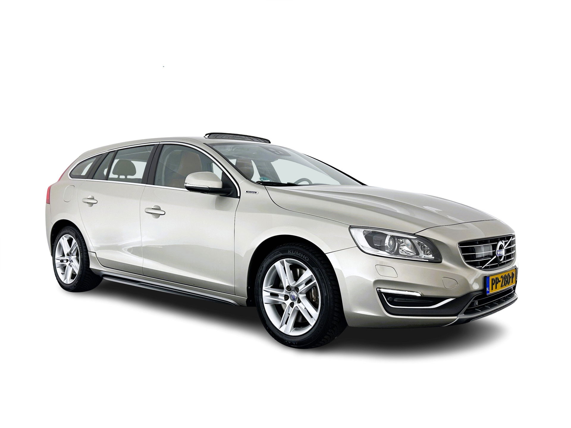 Volvo V60 2.4 D5 Twin Engine Aut. *PANO | LUXURY-LEATHER | XENON | ADAPTIVE-CRUISE | BLIS | MEMORY-PACK | NAVI-FULLMAP | HEATED-COMFORTSEATS | CAMERA | ECC | PDC | CRUISE | 17''ALU | TOWBAR*