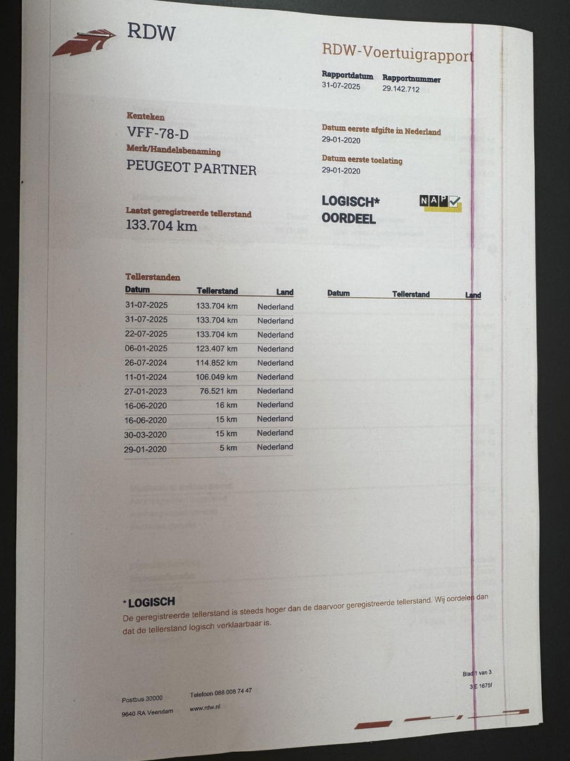 Peugeot Partner 1.5 BlueHDI Pro AIRCO / CRUISE CONTROLE / N.A.P / EURO 6