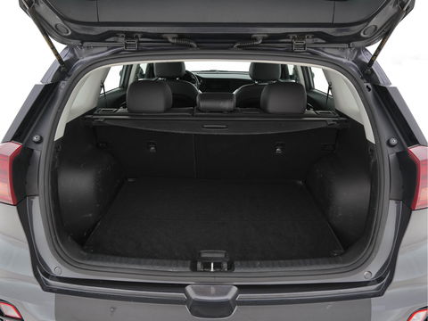 Kia Niro 1.6 GDi Hybrid DynamicLine (INCL-BTW) Aut. *ADAPTIVE-CRUISE | LEATHER-FABRIC | NAVI-FULLMAP | HEATED-COMFORTSEATS | CAMERA | DAB+ | KEYLESS | ECC | DIGI-COCKPIT | SHIFT-PADDLES | LANE-ASSIST | PDC | TOWBAR | 16''ALU*
