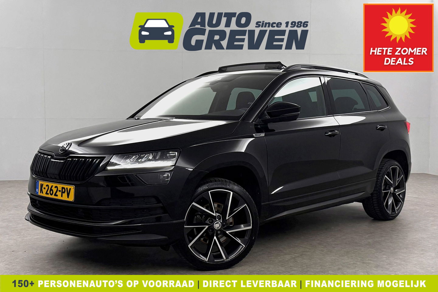 Škoda Karoq 1.5 TSI ACT 150PK Sportline DSG Pano Sfeer Trekhaak LED Virtual Camera Carplay Clima Cruise Navi PDC 19"LMV