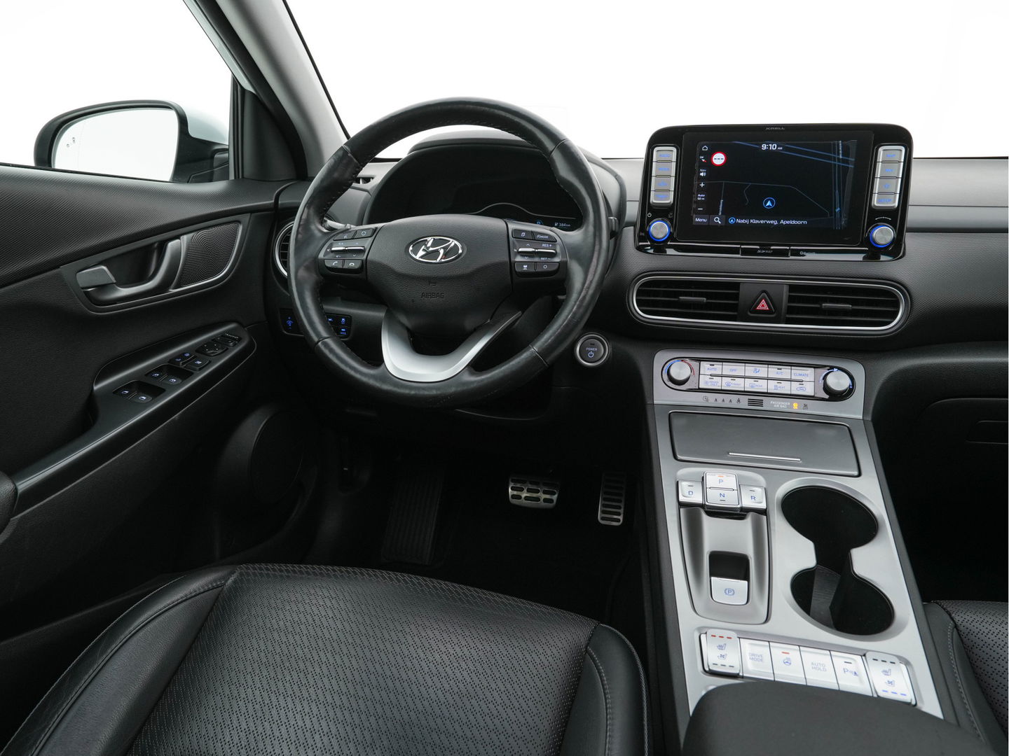 Hyundai KONA EV Premium 64 kWh (INCL-BTW) *PANO | FULL-LEATHER | KRELL-AUDIO | HEAD-UP | FULL-LED | NAVI-FULLMAP | DAB | ADAPT.CRUISE | KEYLESS | CAMERA | BLIND-SPOT | LANE-ASSIST | DIGI-COCKPIT | COMFORT-SEATS | 17''ALU*