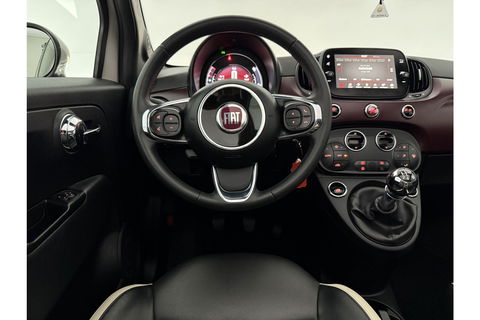 Fiat 500C 1.2 Lounge Cabriolet Clima Cruise Carplay Open Dak LED Leder PDC 16"LMV