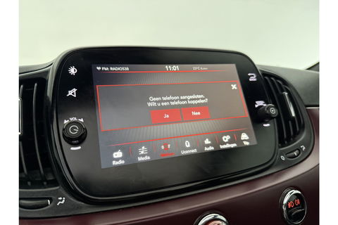 Fiat 500C 1.2 Lounge Cabriolet Clima Cruise Carplay Open Dak LED Leder PDC 16"LMV