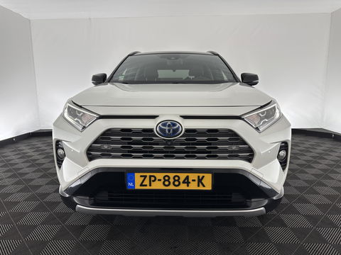 Toyota RAV4 2.5 Hybrid AWD Bi-Tone (INCL.BTW) *LEATHER | FULL-LED | ADAPTIVE-CRUISE | BLINDS-SPOT | TOP-VIEW | JBL-SOUND | KEYLESS | NAVI-FULLMAP | DAB+ | 18''ALU | TOWBAR*
