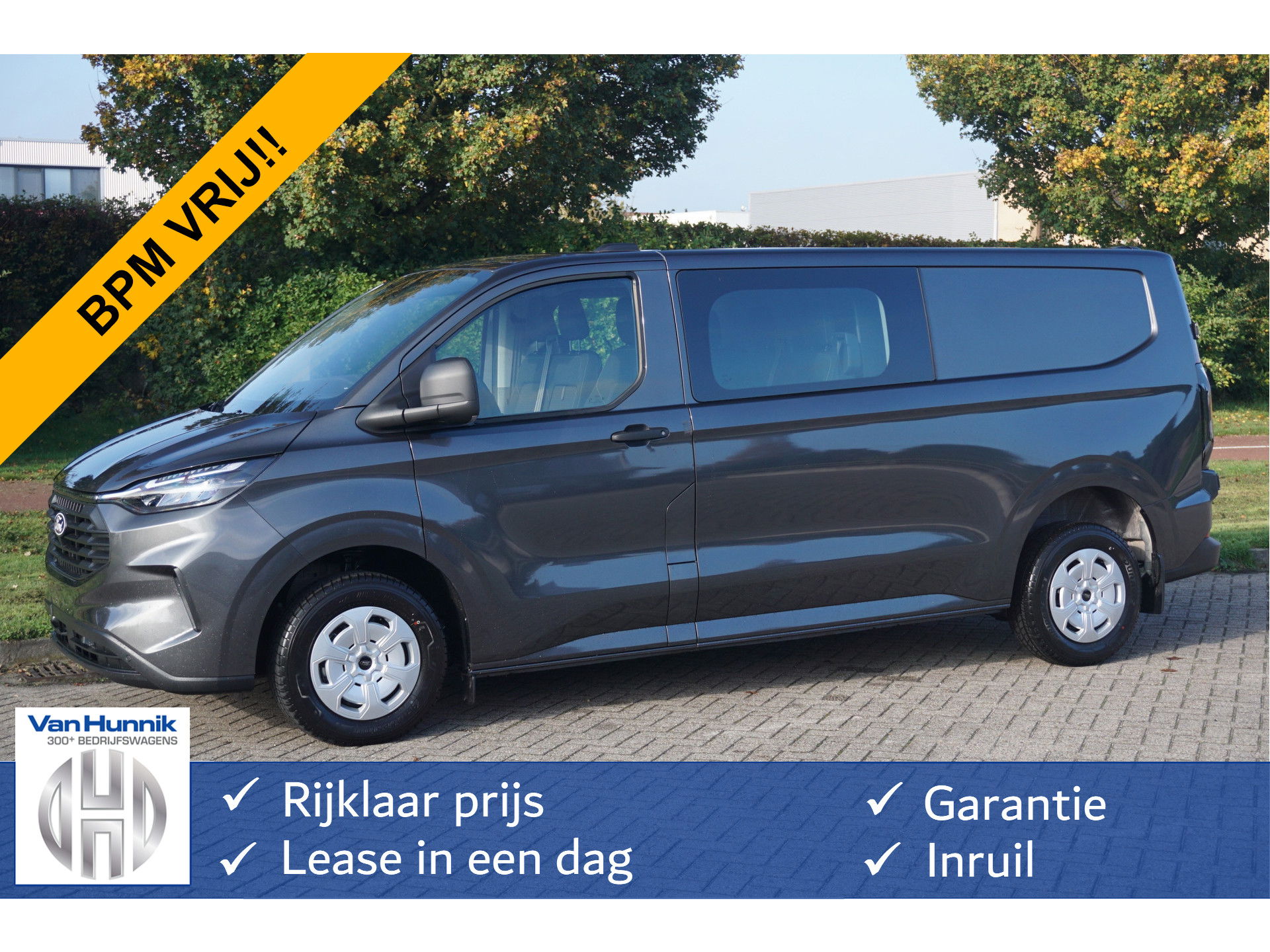 Ford Transit Custom 320L 170PK Trend DC AUT BPM VRIJ!! 13" Sync4 Apple CP/Android A. Cam LM Velg!! NR. T211*