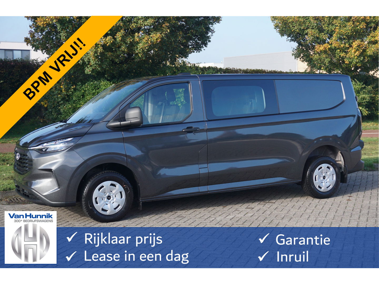 Ford Transit Custom 320L 170PK Trend DC AUT BPM VRIJ!! 13" Sync4 Apple CP/Android A. Cam LM Velg!! NR. T211*