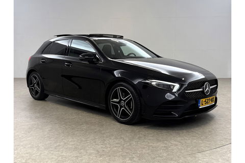 Mercedes-Benz A-Klasse 180 Business Solution AMG Pano Sfeerverl. Virtual LED Clima Cruise Carplay Navi PDC 18"LMV